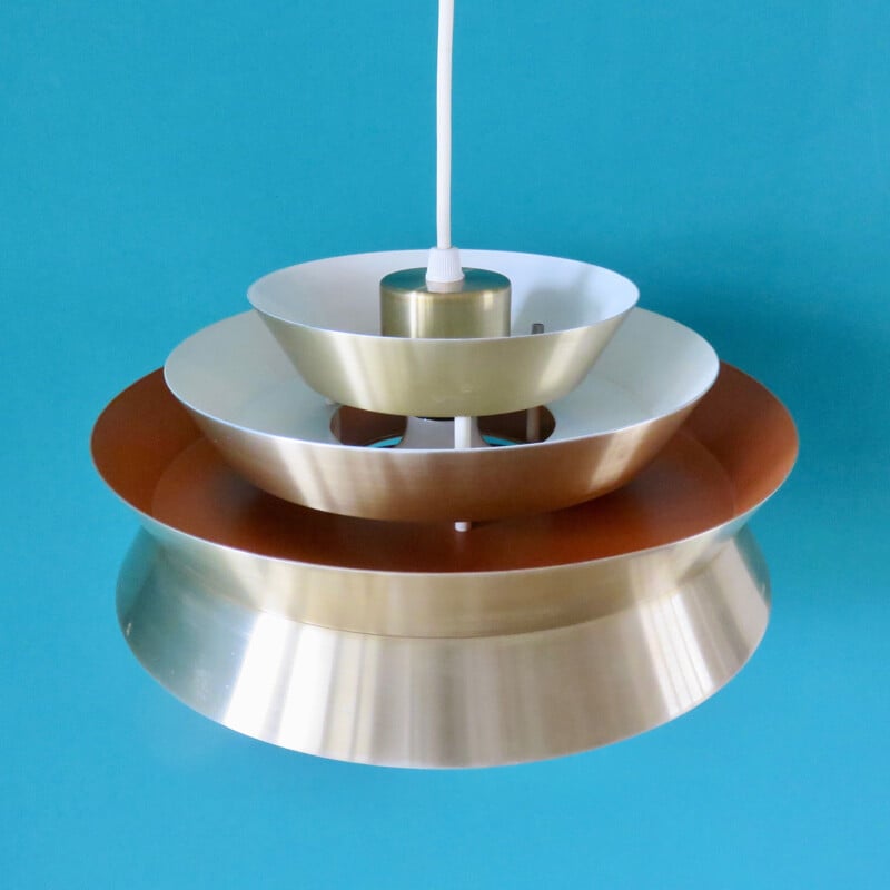 Vintage aluminum pendant lamp by Carl Thore, Sweden 1960