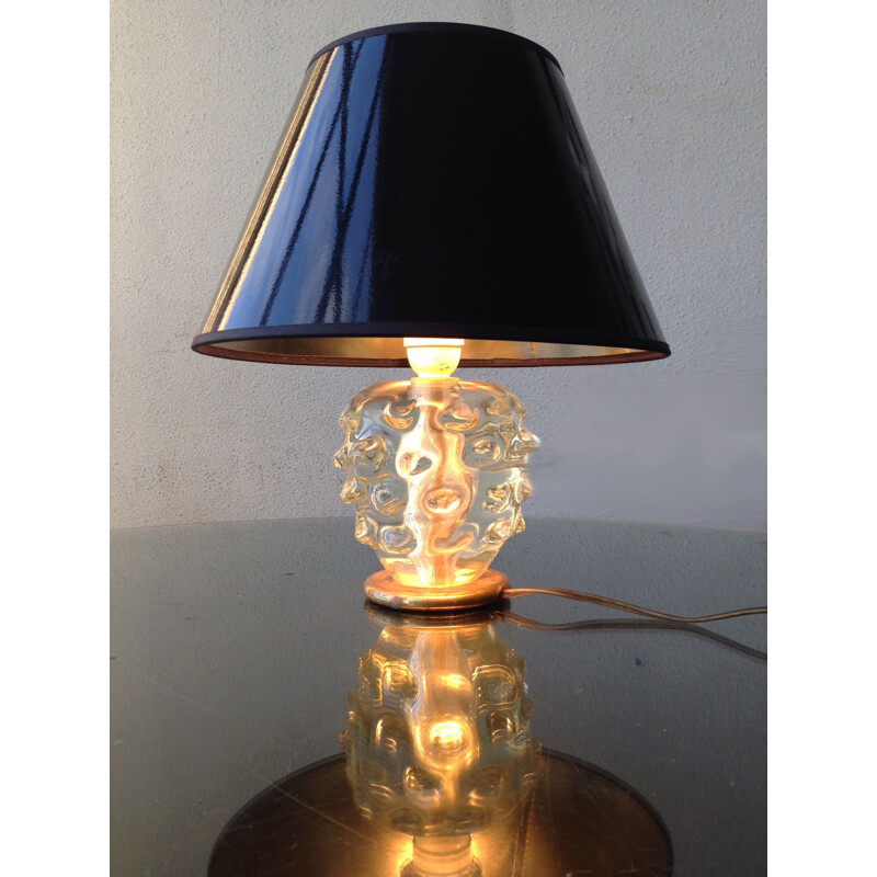 Vintage blown Murano glass cactus lamp 1960