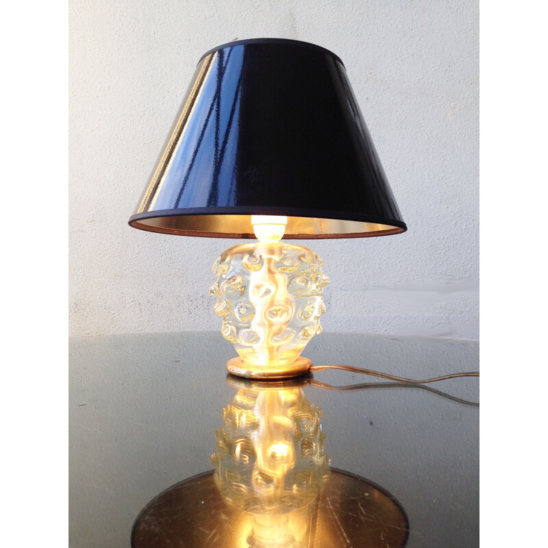 Vintage blown Murano glass cactus lamp 1960