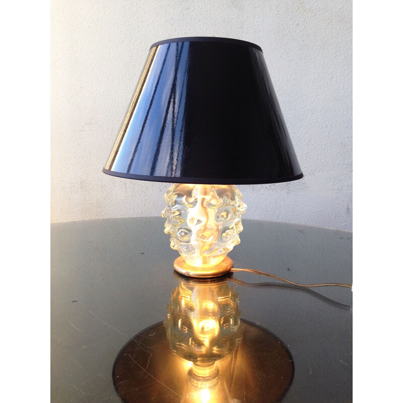 Vintage blown Murano glass cactus lamp 1960