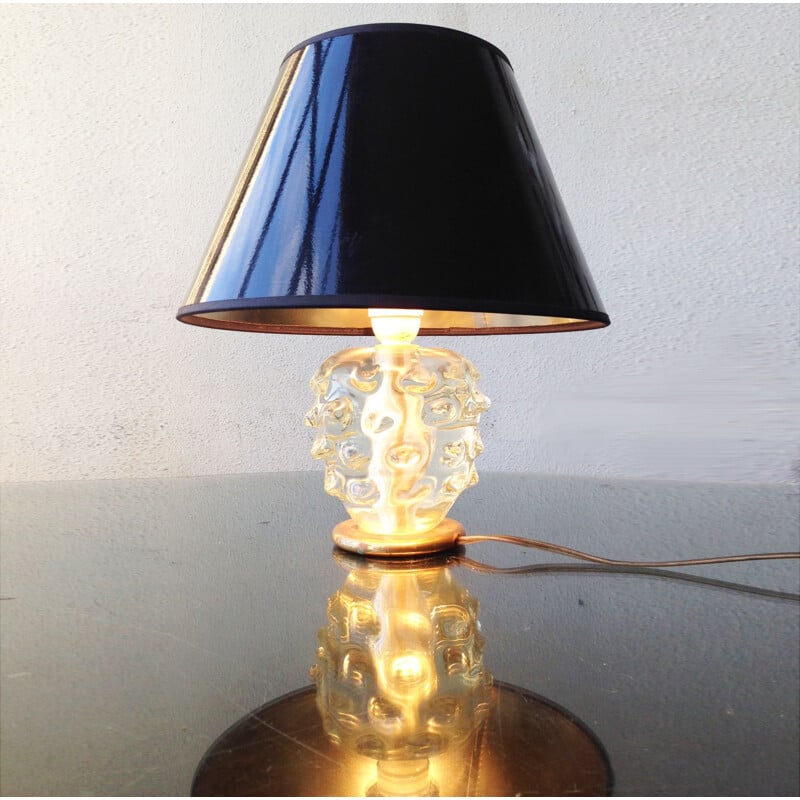 Lampe vintage cactus en verre souffle de Murano 1960