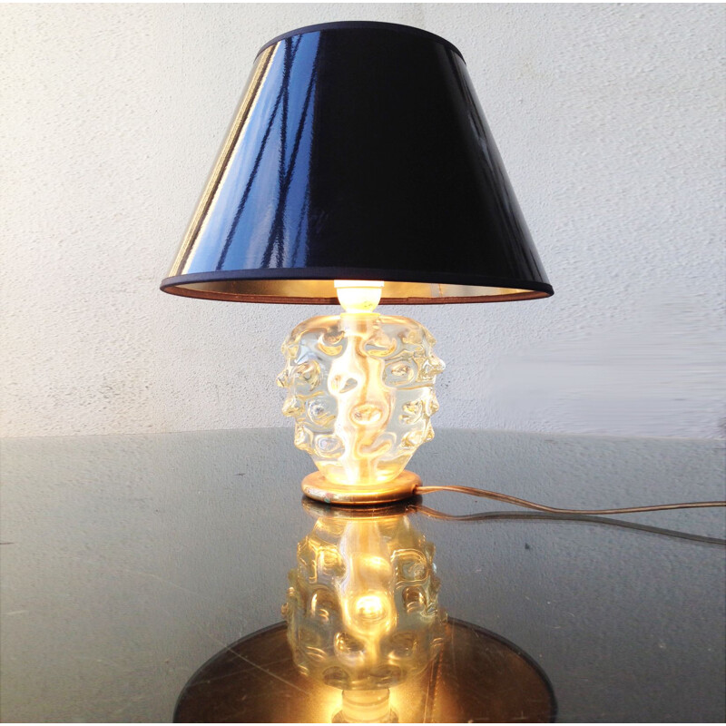 Vintage blown Murano glass cactus lamp 1960