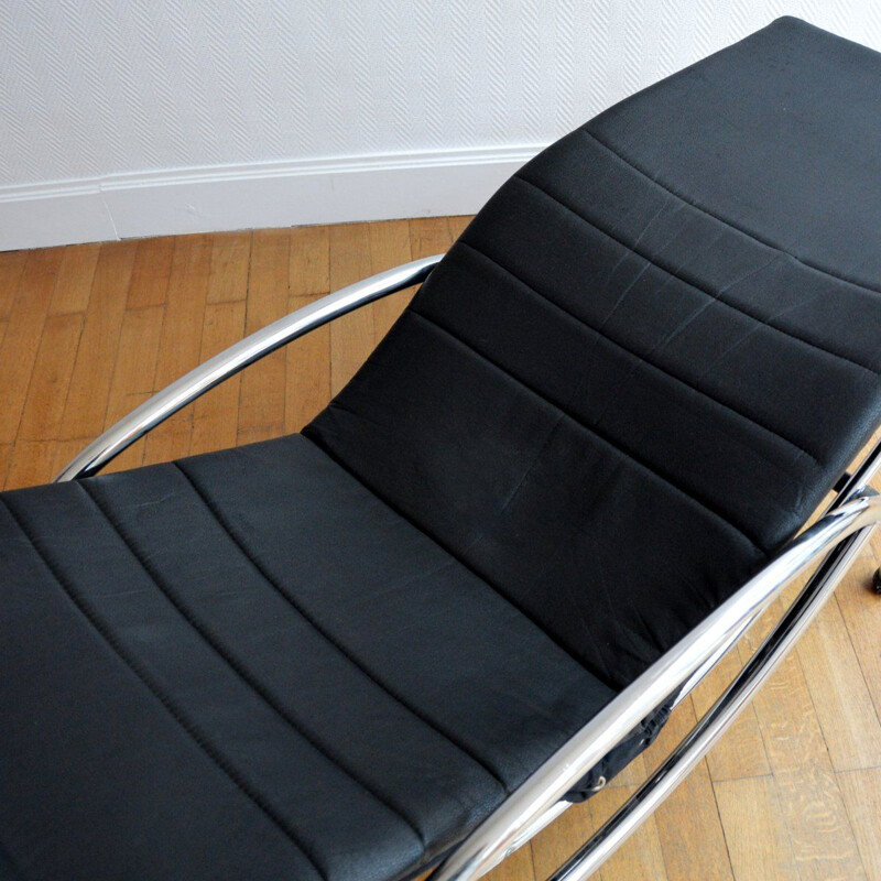 Langer Sessel mit Schaukelstuhl Vintage 1970