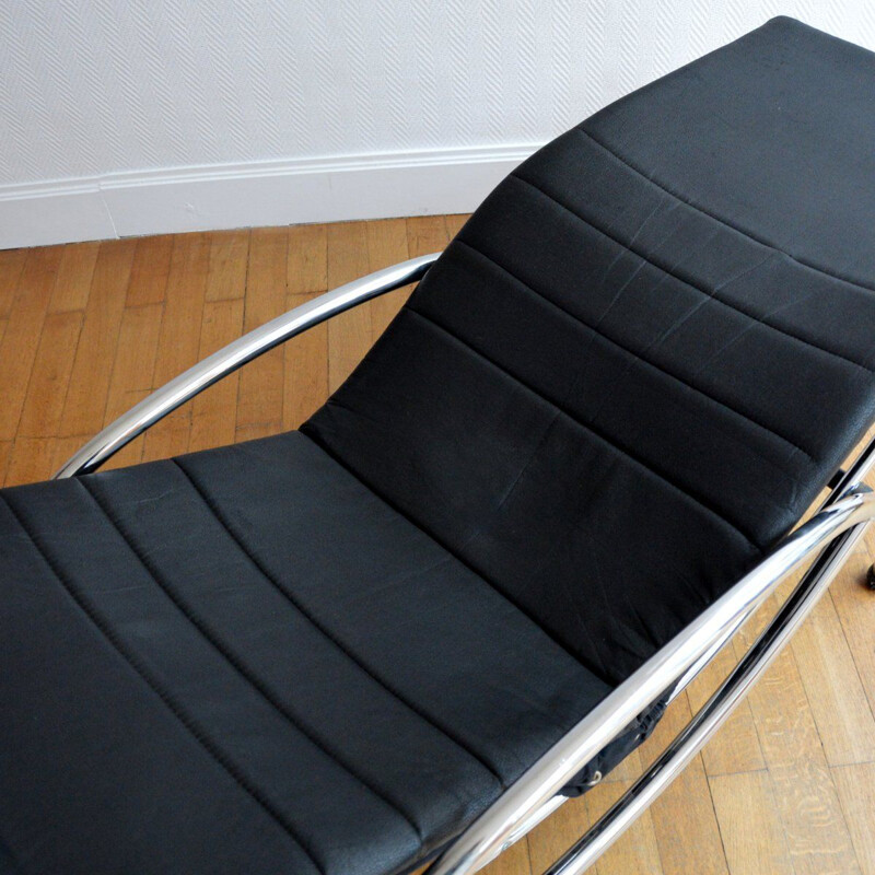 Vintage long rocking and lounge chair 1970 