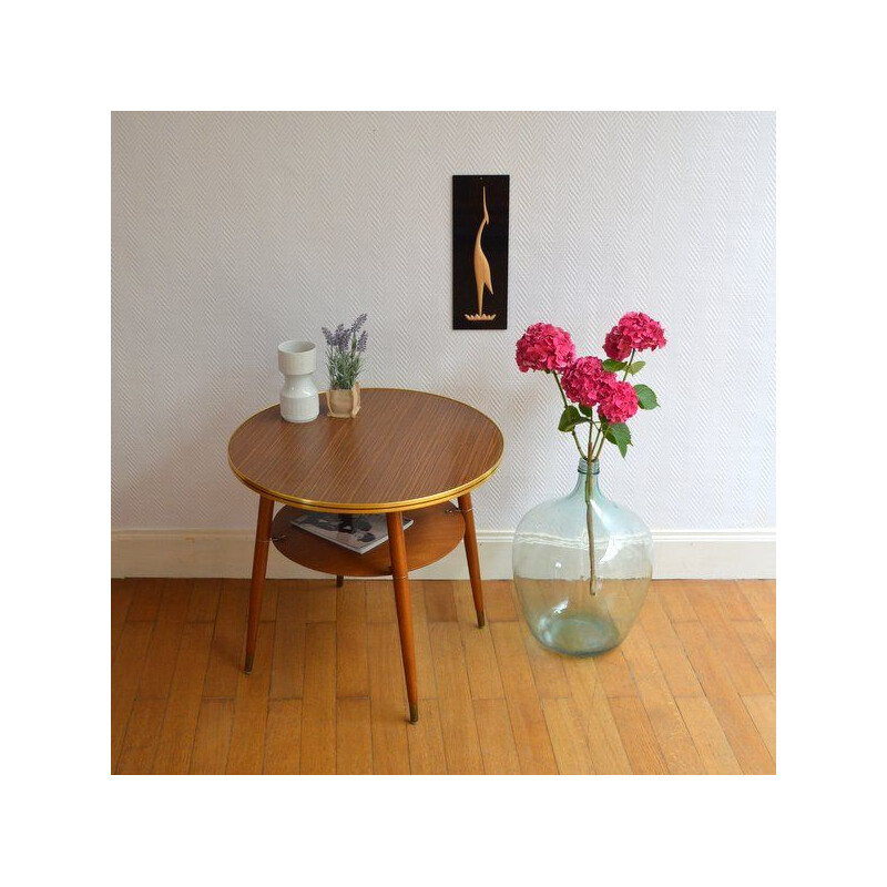 Vintage round coffee table 1950 