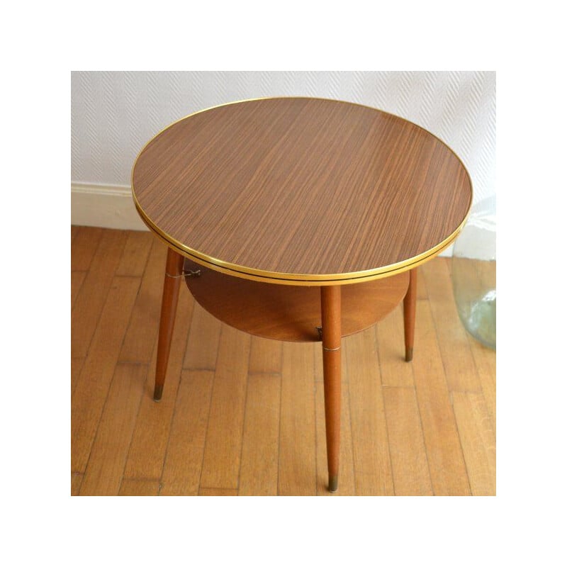 Table basse ronde vintage 1950 