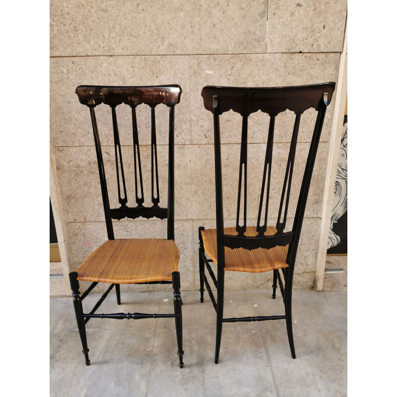 Set of 2 vintage chairs Chiavari Midcentury 1950
