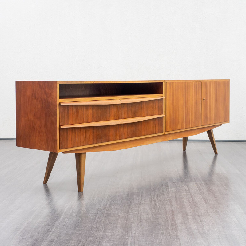 Vintage large sideboard walnut, restored 1950