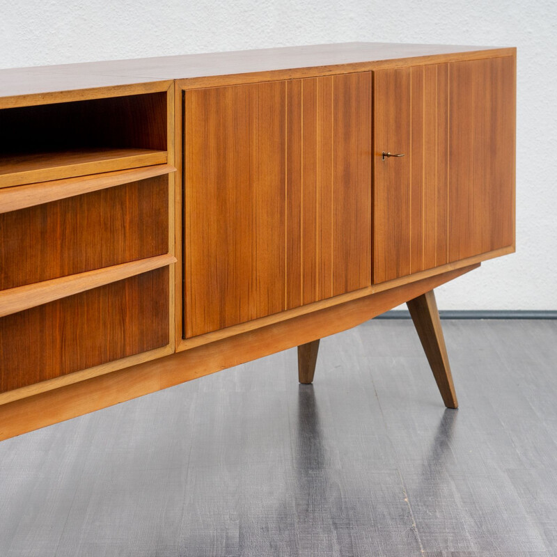 Vintage large sideboard walnut, restored 1950