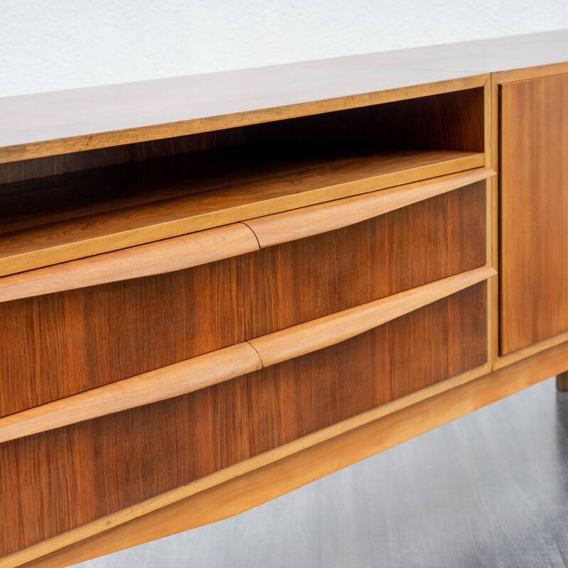 Vintage large sideboard walnut, restored 1950