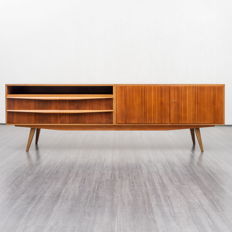 Vintage large sideboard walnut, restored 1950