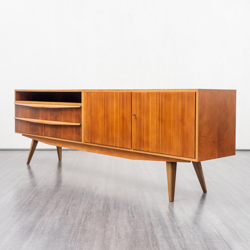 Vintage large sideboard walnut, restored 1950