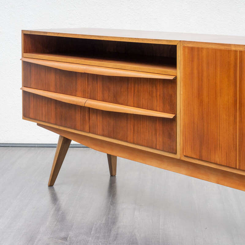 Vintage large sideboard walnut, restored 1950