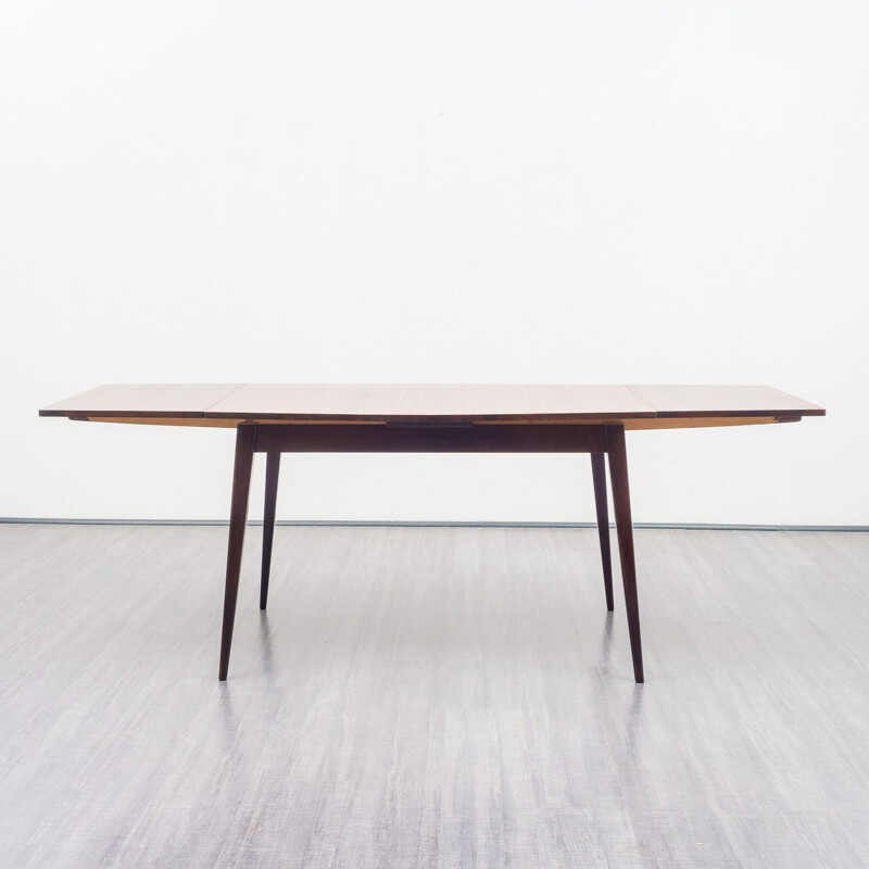 Vintage rosewood dining table, restored 1960