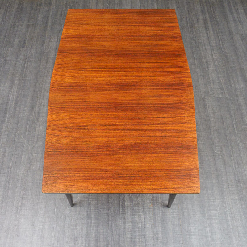 Vintage rosewood dining table, restored 1960