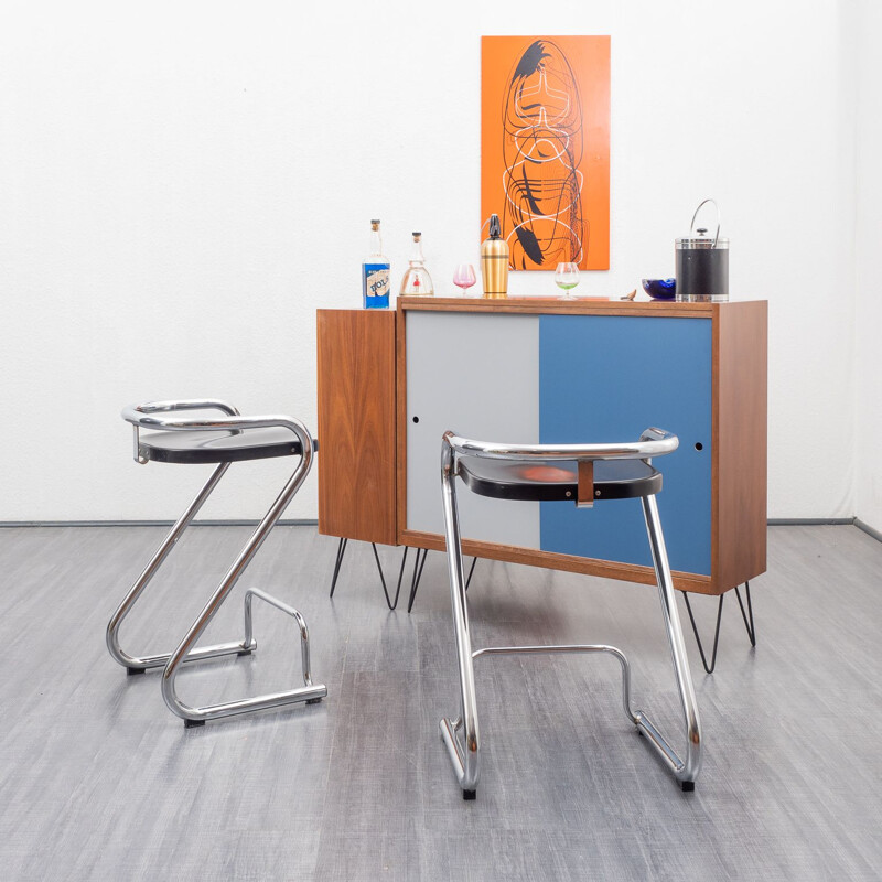 Set of two vintage bar stools, by Lammhults 1960