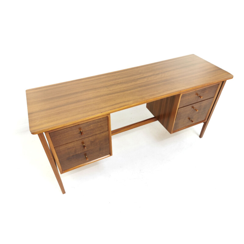 Vintage teak & walnut Vanson desk 1960