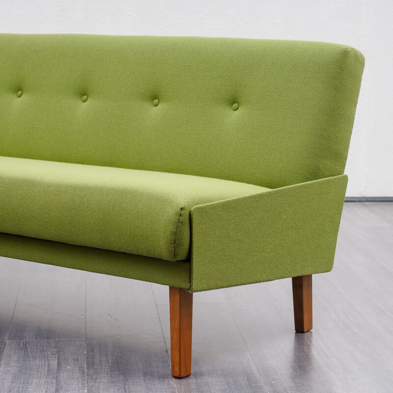 Vintage sofa fold-out daybed, professionally reupholstered 1960