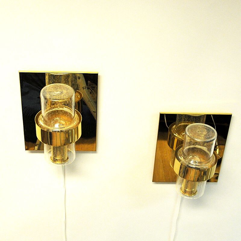 Vintage pair of Høvik wall lamps mod 7382 by Jonas Hidle 1970