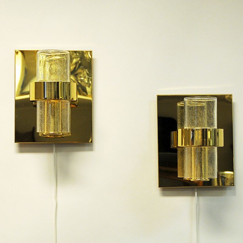 Vintage pair of Høvik wall lamps mod 7382 by Jonas Hidle 1970