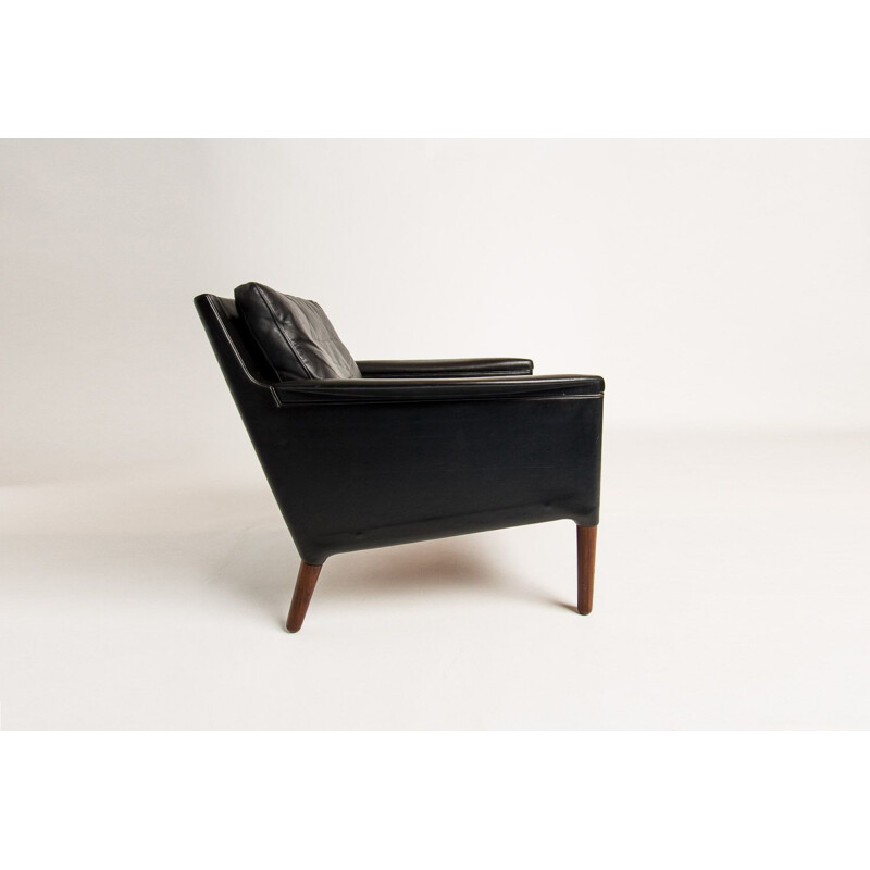 Vinatage chair in leather and rosewood by Kurt Ostervig Danish 1950