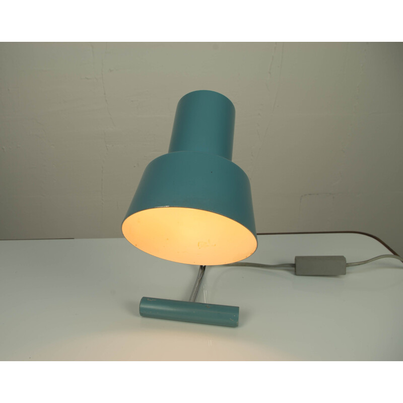 Vintage blue table lamp by Josef Hurka for Napako, 1970