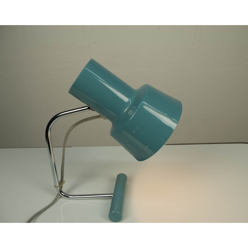 Vintage blue table lamp by Josef Hurka for Napako, 1970