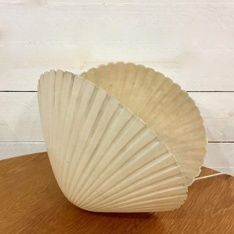 Vintage seashell lamp by André Cazenave, France 1970