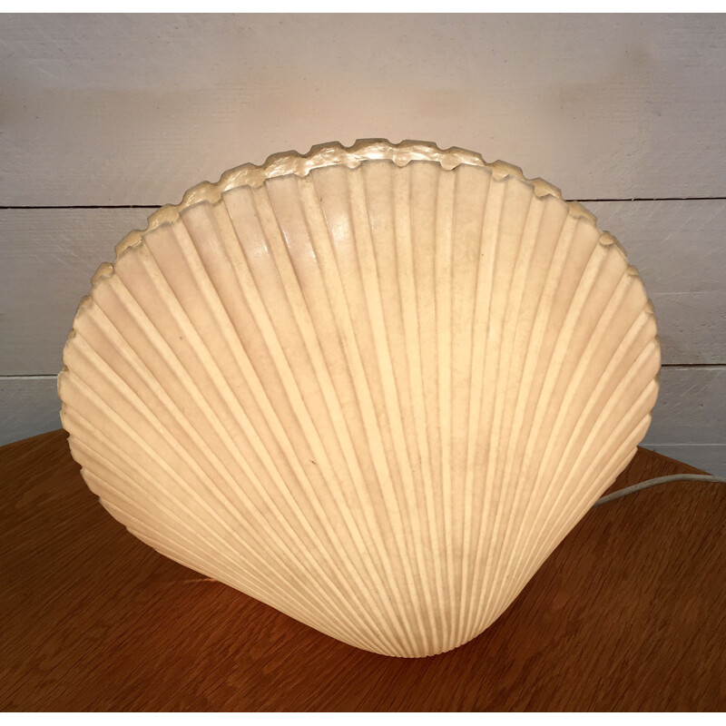 Vintage seashell lamp by André Cazenave, France 1970