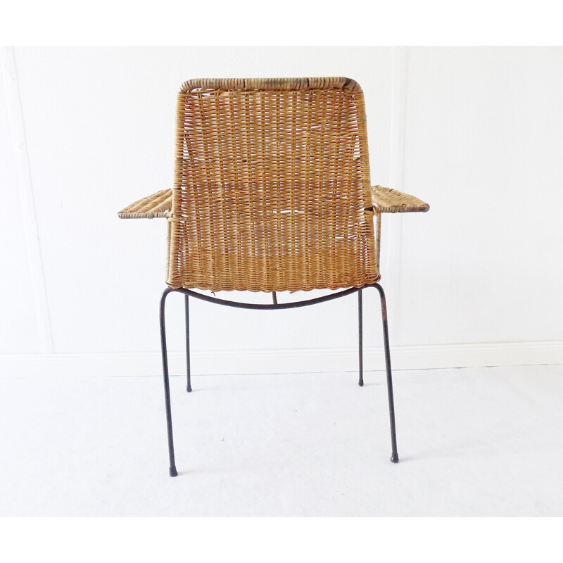 Vintage basket chair by Gian Franco 1950