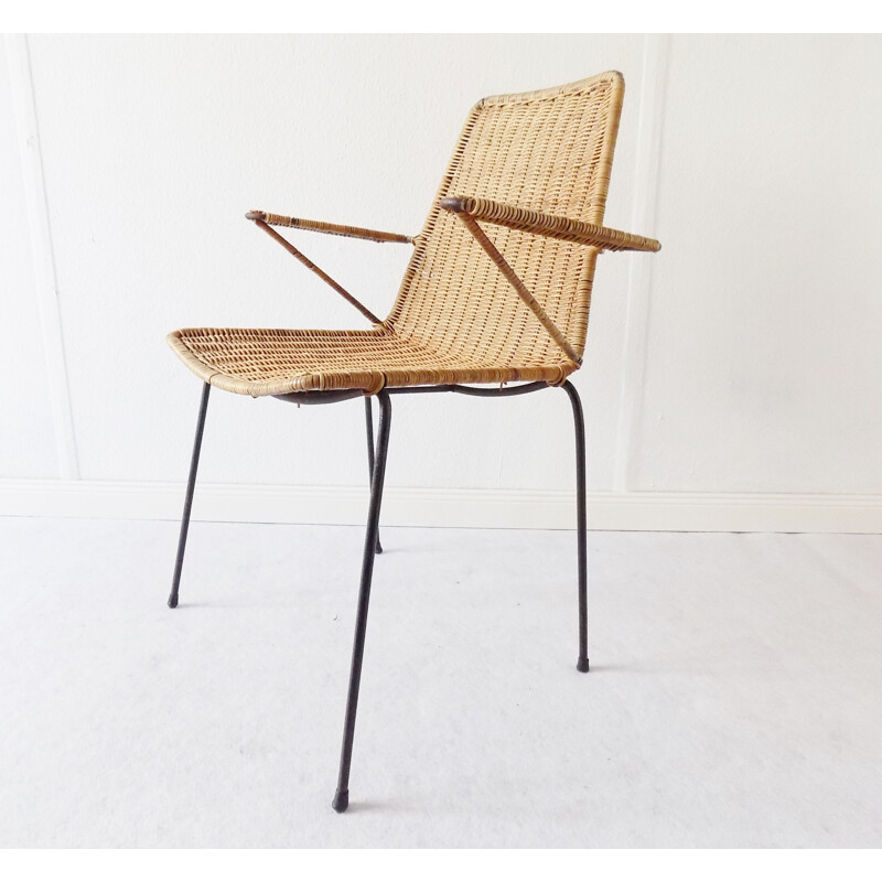 Vintage basket chair by Gian Franco 1950