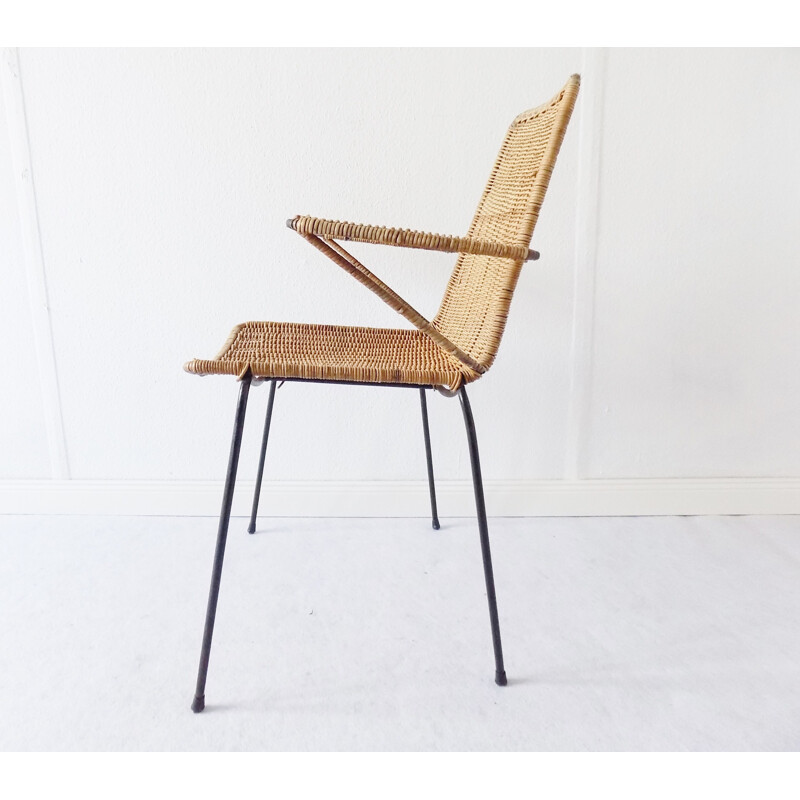 Vintage basket chair by Gian Franco 1950