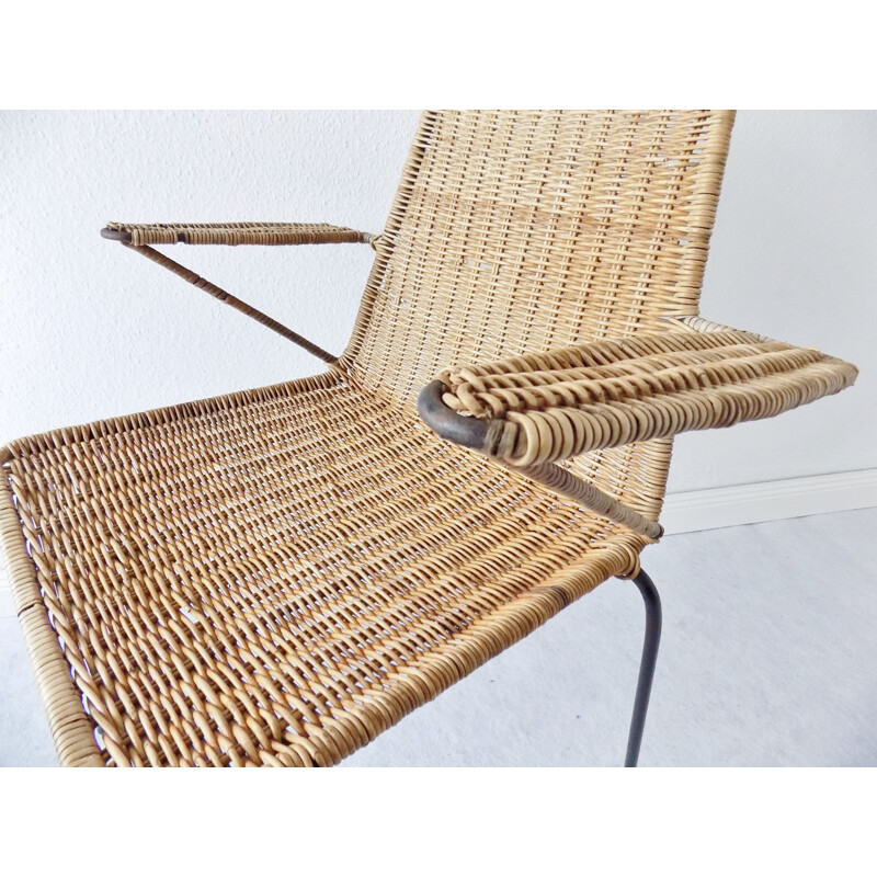 Vintage basket chair by Gian Franco 1950