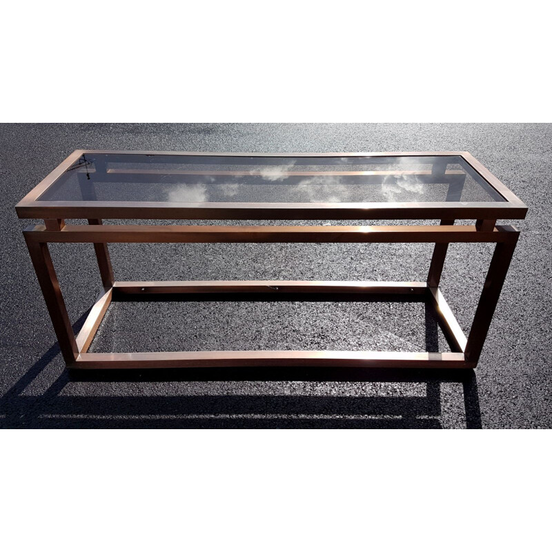 Vintage copper metal console 1970