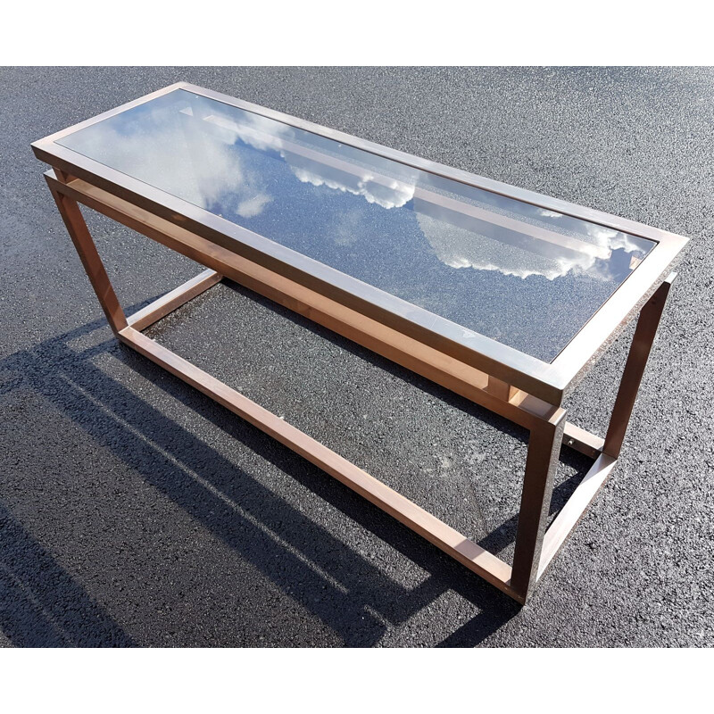 Vintage copper metal console 1970