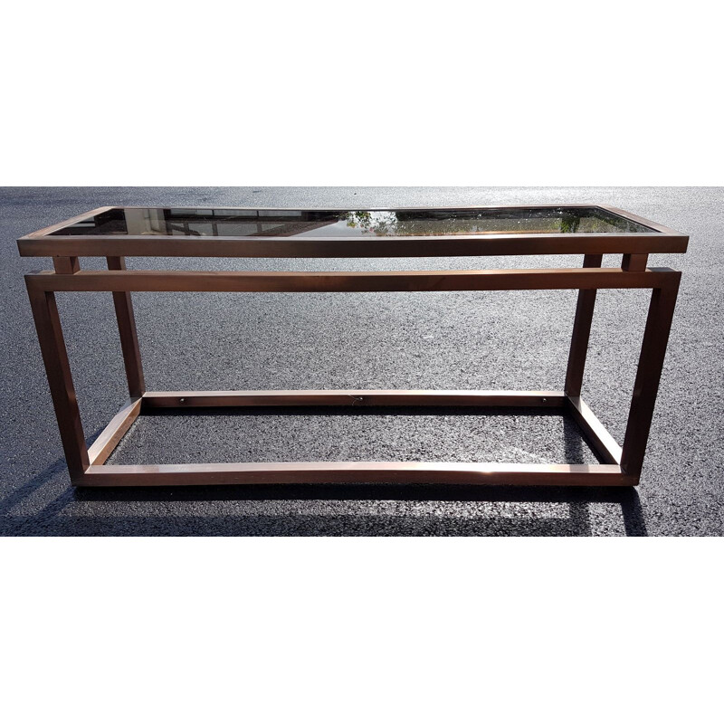 Vintage copper metal console 1970