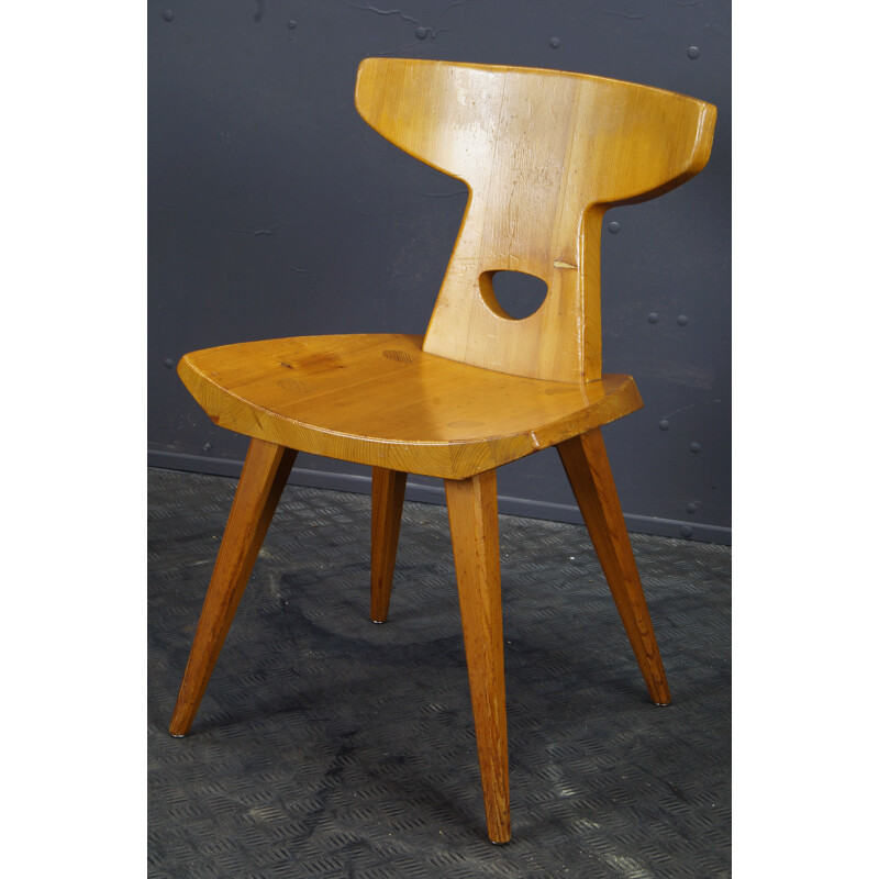 Vintage oak chair, 1970