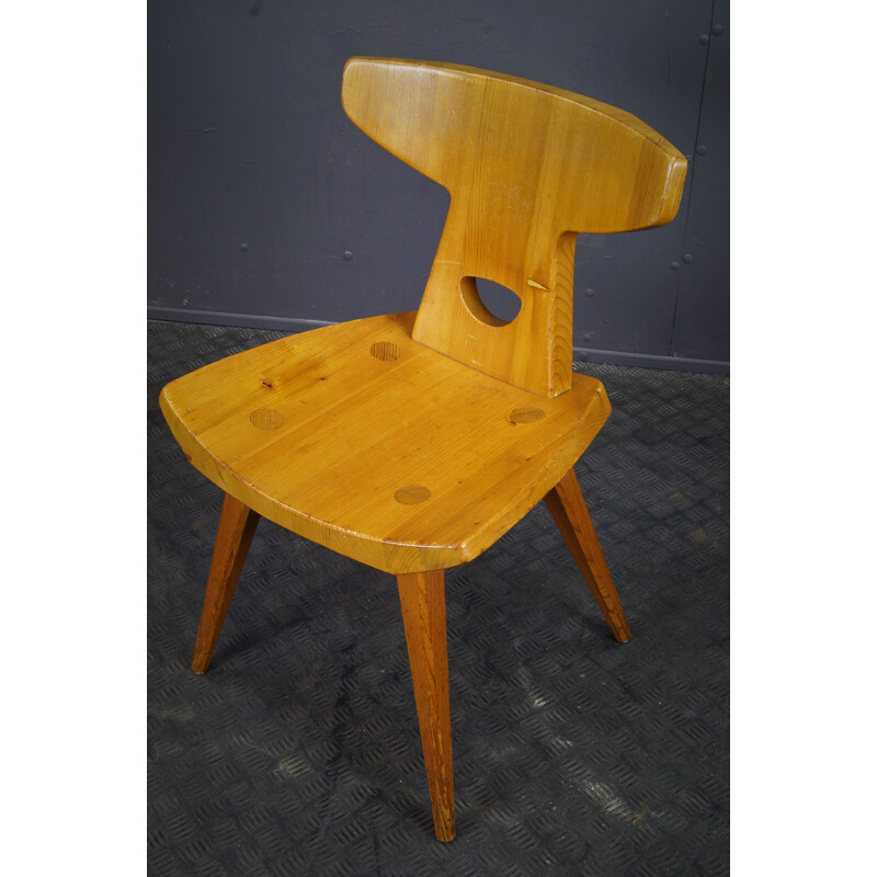 Vintage oak chair, 1970