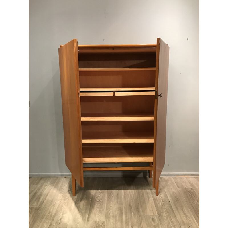 Vintage teak wardrobe with drawers, Denmark, 1960s