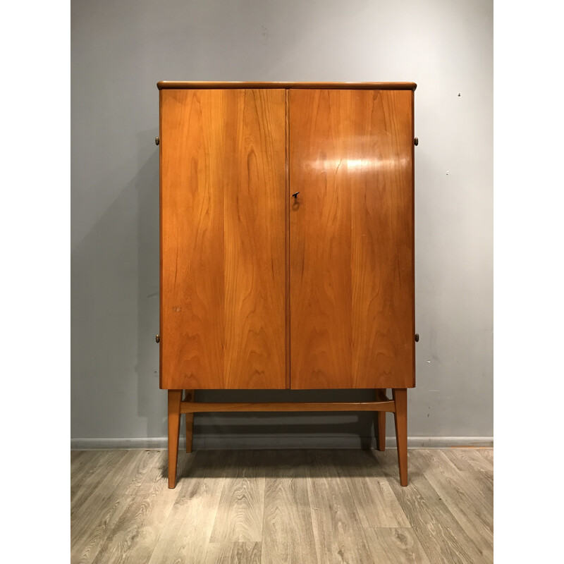 Vintage teak wardrobe with drawers, Denmark, 1960s