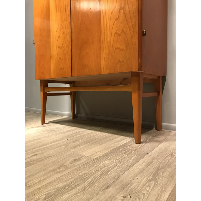 Vintage teak wardrobe with drawers, Denmark, 1960s