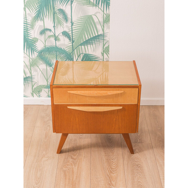 Vintage pair of bedside tables in teak and ashwood, 1950s