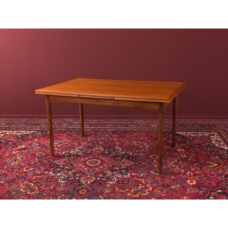 Vintage dining table in teak, scandinavian design, 1960