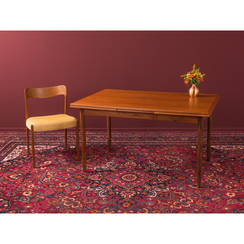 Vintage dining table in teak, scandinavian design, 1960