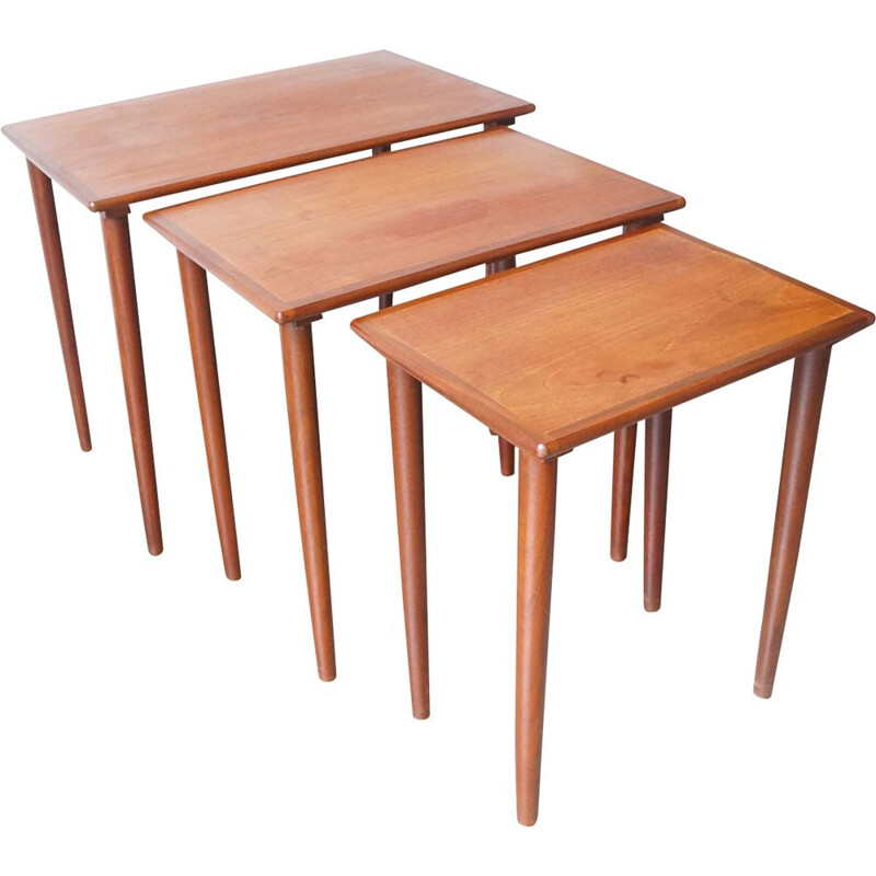 Vintage Danish teak nesting tables