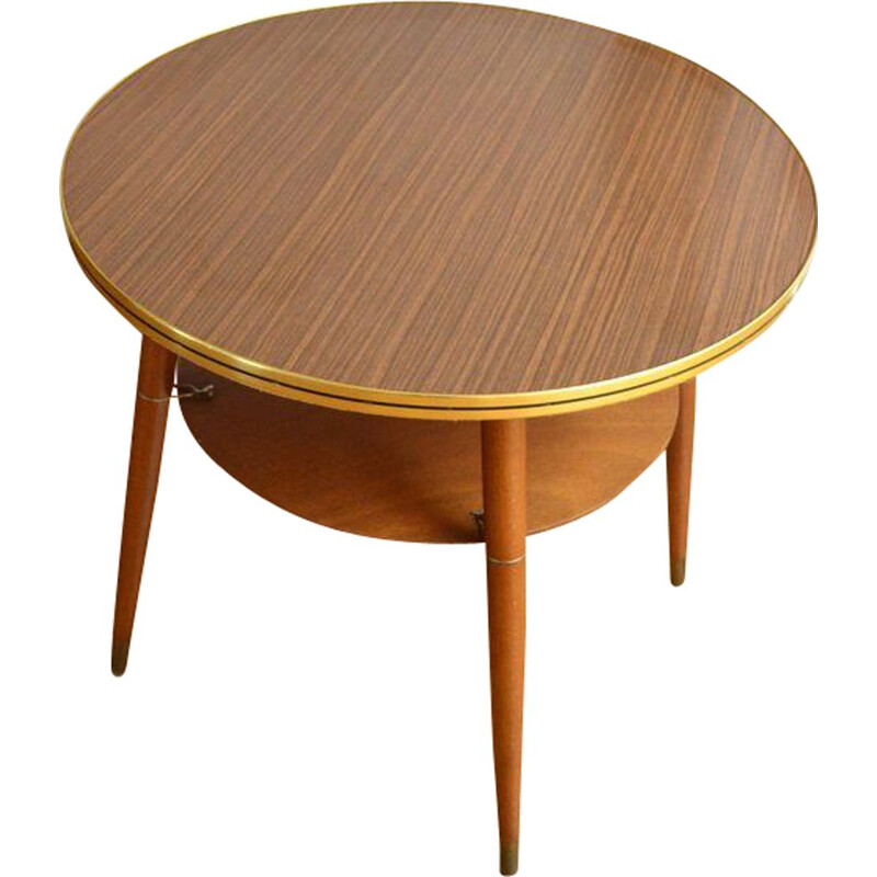 Table basse ronde vintage 1950 