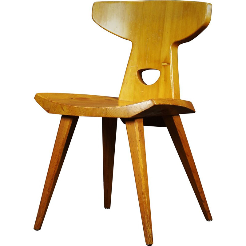 Vintage oak chair, 1970