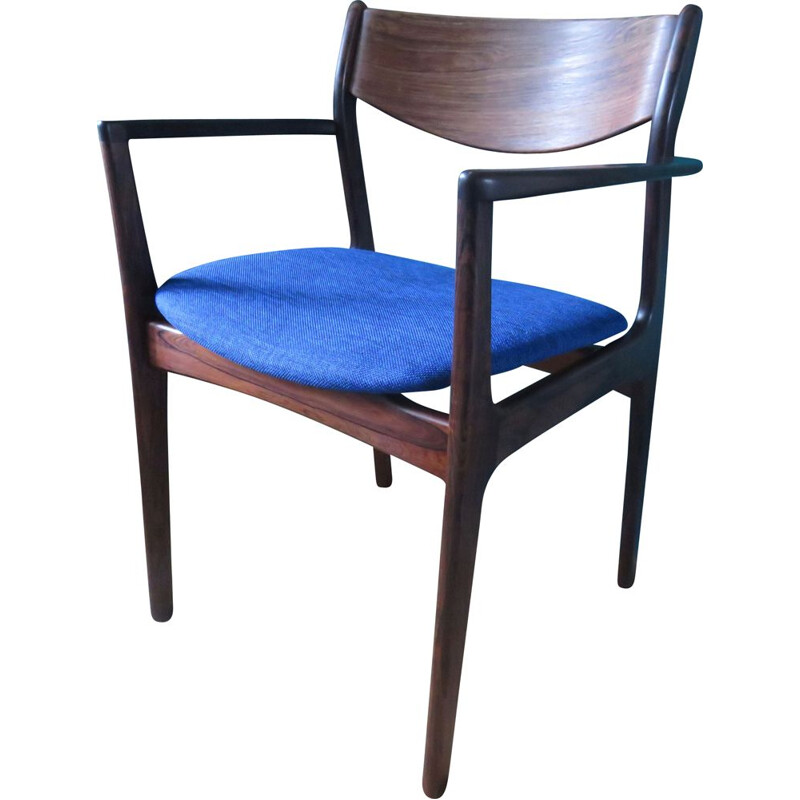 Vintage straight chair in rosewood Denmark 1960