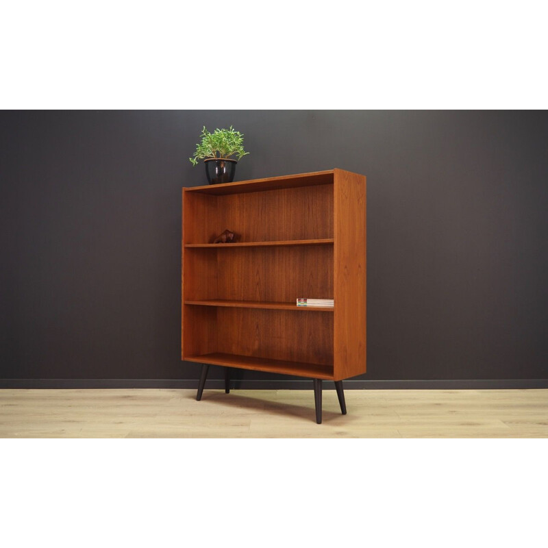 Vintage bookcase in teak, scandinavian design, 1960-1970