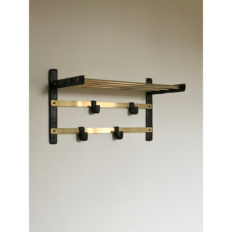 Vintage coat rack attributed to Jacques Adnet, 1950